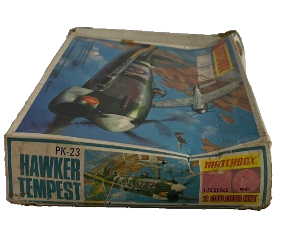 1974 MATCHBOX Hawker Tempest MK.V 1/72 Model Kit PK-23 Open Box Complete 2076