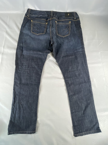 Freestyle Revolution Jeans Womens 22 Blue Bowie Sand Stretch Denim Straight Leg