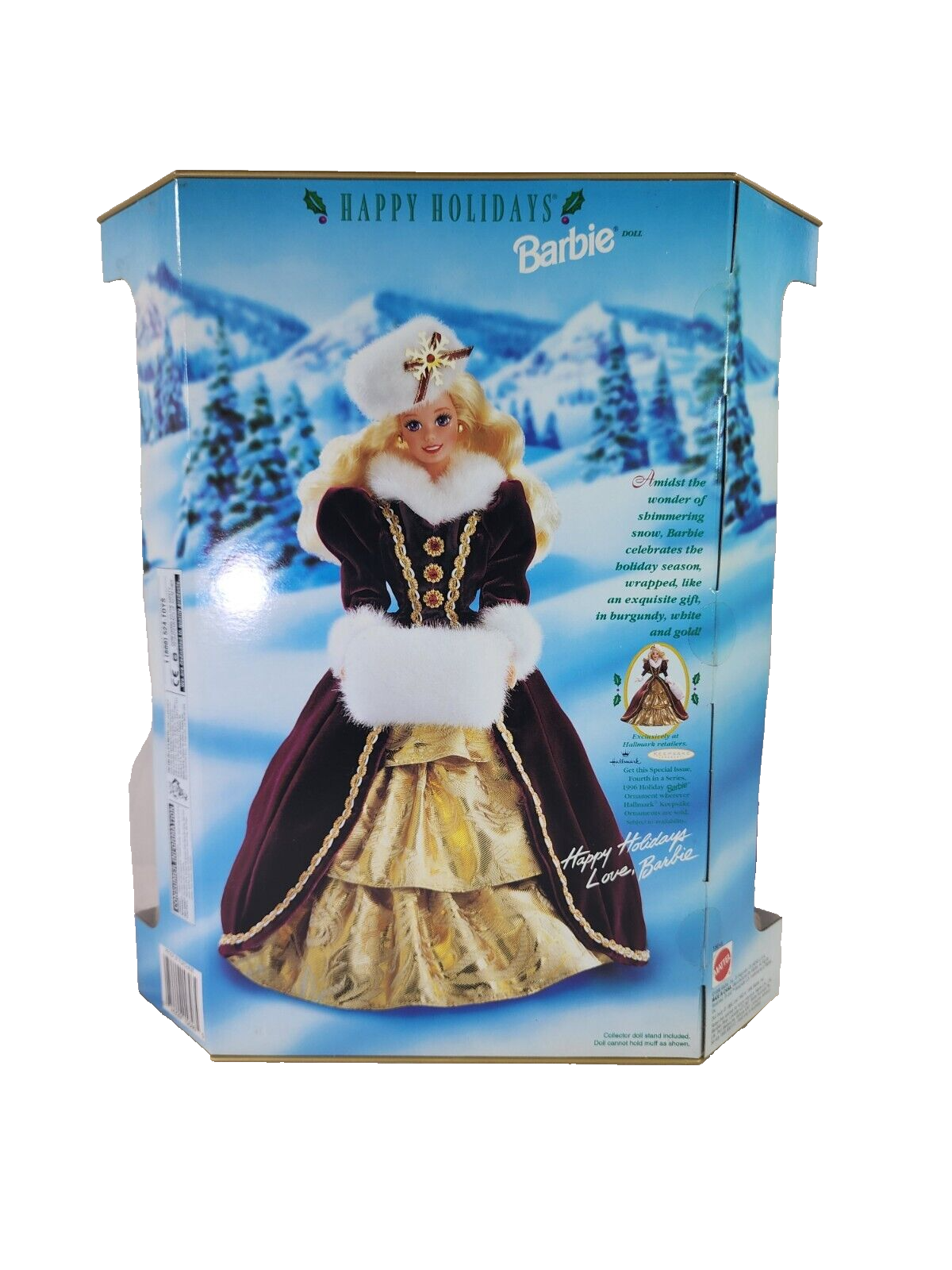BARBIE 1996 HAPPY HOLIDAYS SPECIAL EDITION BY MATTEL FASHION PURPLE EYES #15646