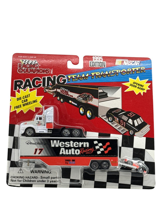Vintage 1995 Racing Champions Western Auto Team Transporter NASCAR Die-Cast Truc