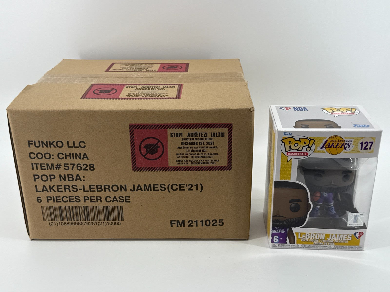 Funko Pop! LeBron James Lakers #127 Case of 6 – Sealed Master Carton 57628 NBA