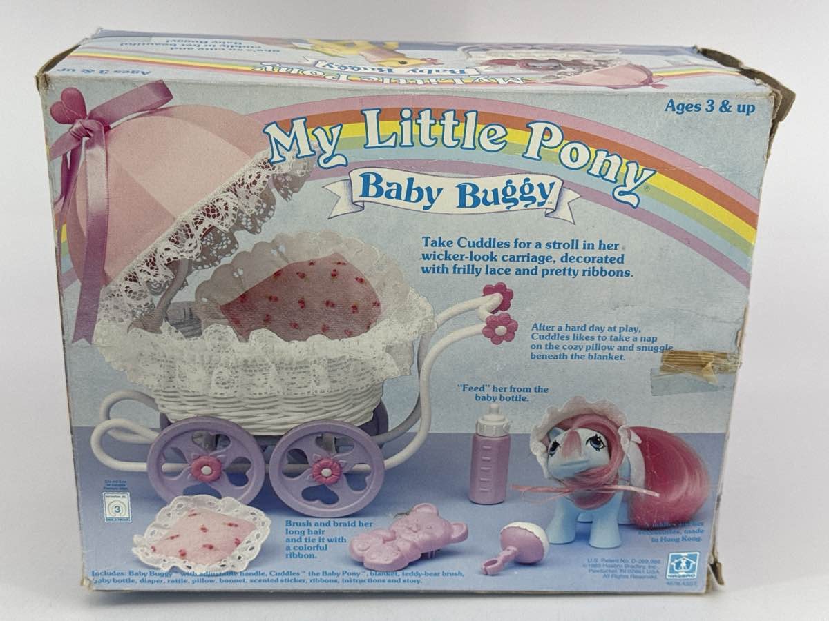 1985 My Little Pony G1 Baby Buggy Playset Cuddles Box Accs Hasbro
