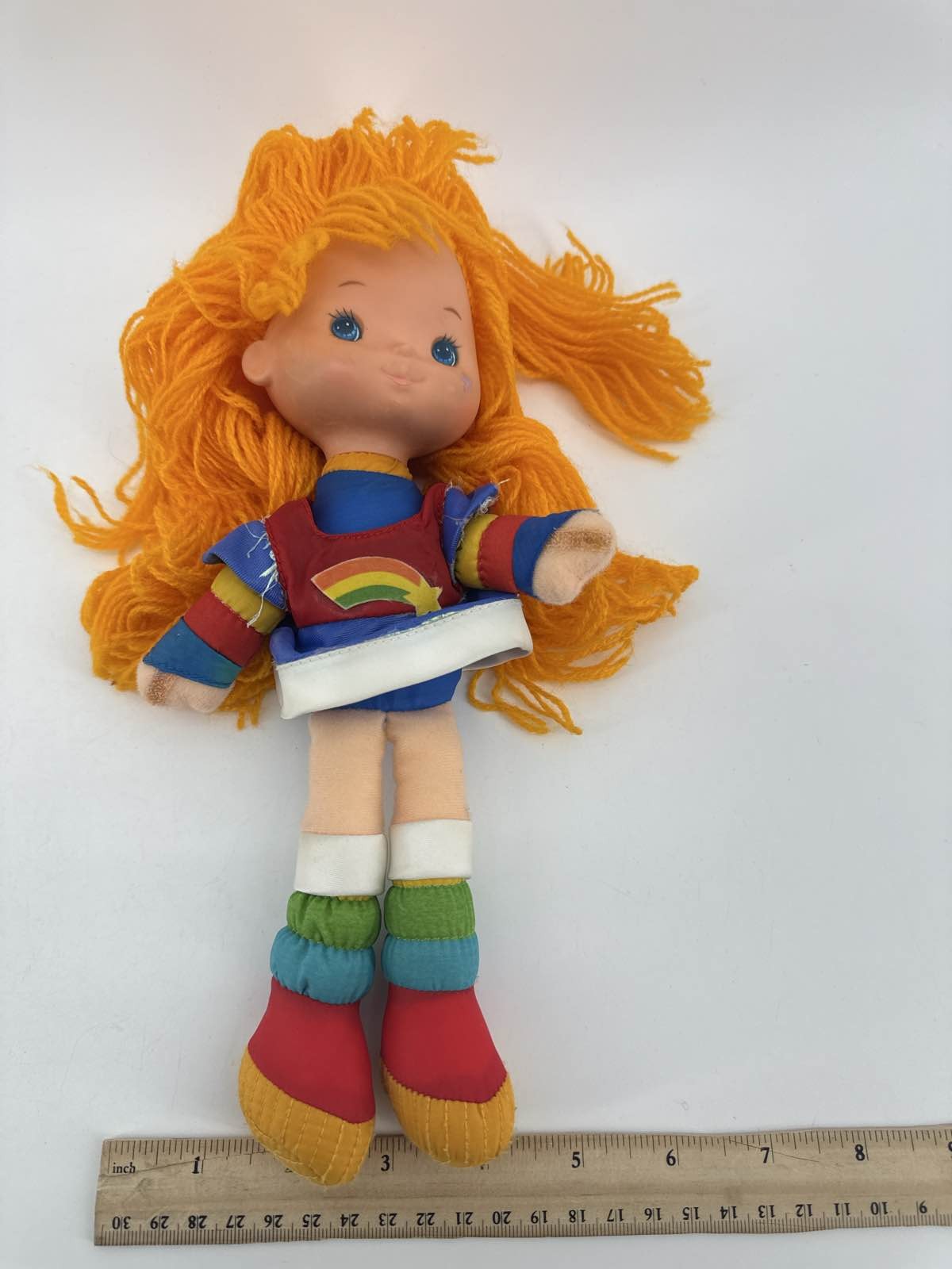 1983 Rainbow Brite 10" Doll Plush Mattel Hallmark Orange Yarn Hair