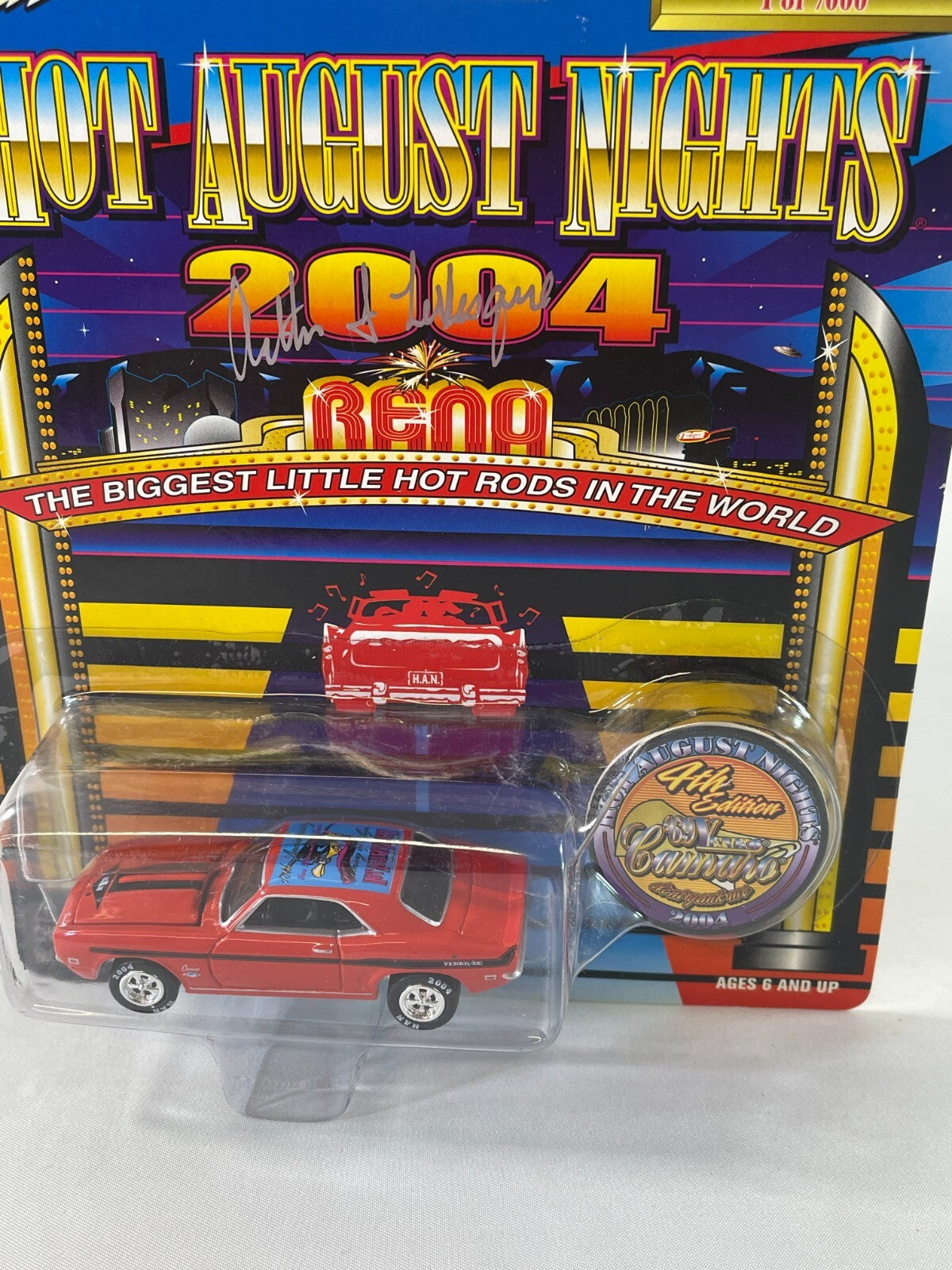 Johnny Lightning 2004 Hot August Nights '69 Yenko Camaro SIGNED 1:64 Diecast