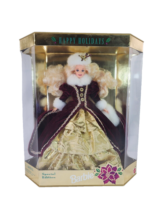 BARBIE 1996 HAPPY HOLIDAYS SPECIAL EDITION BY MATTEL FASHION PURPLE EYES #15646