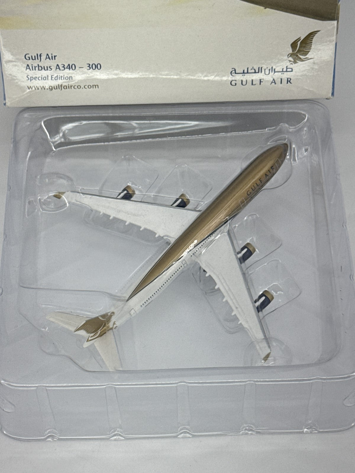 Herpa Gulf Air Airbus A340-300 Special Edition Diecast Model 1:500 HE507455