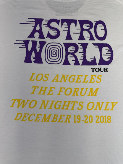 ASTROWORLD Tour Los Music Tee 3XL White 100% Cotton Graphic Crewneck Short