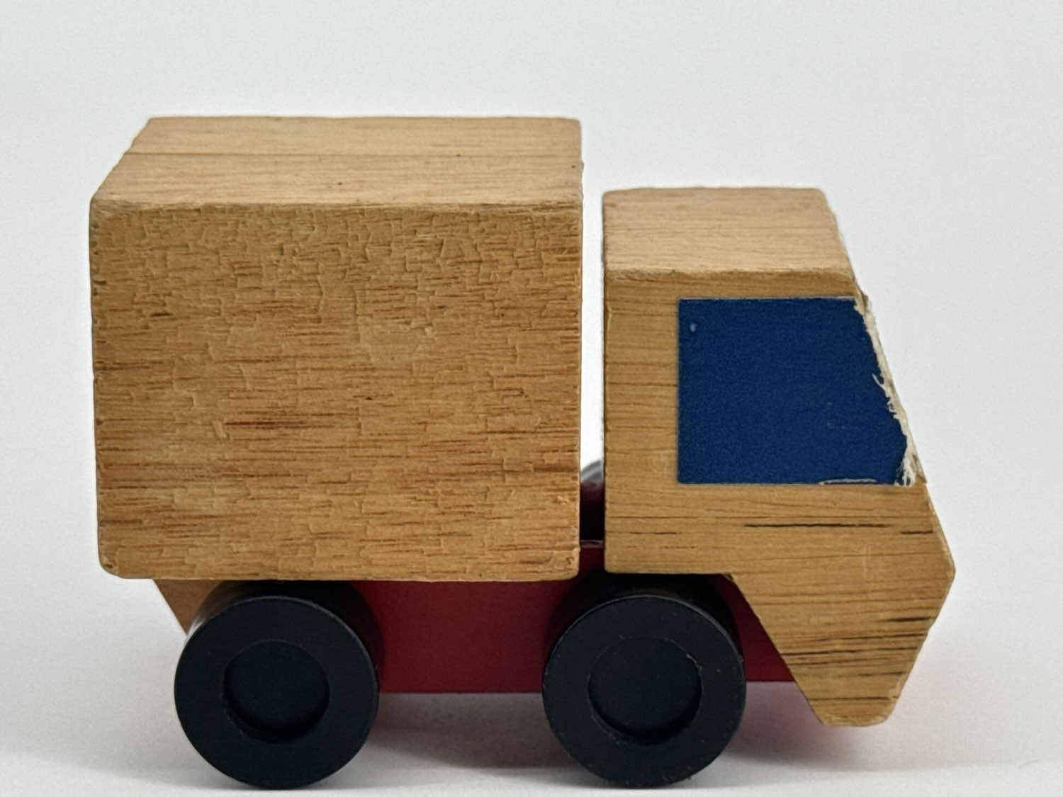 1971 Mattel Wooden Block Truck 8700-01 Korea Blue Delivery