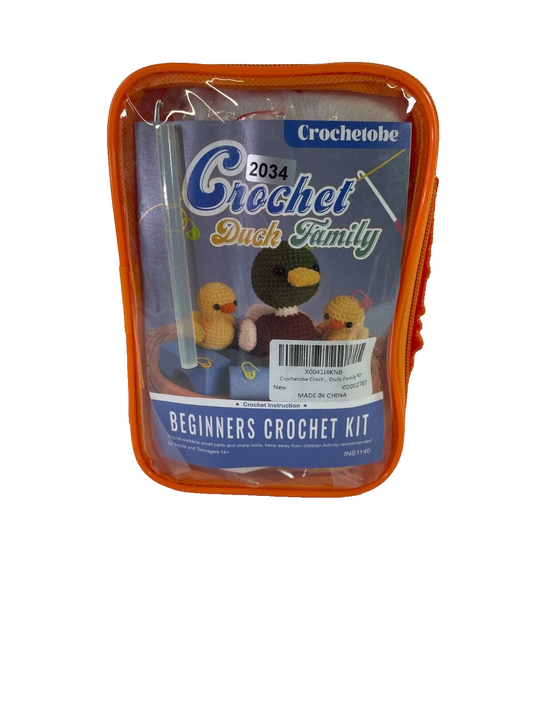 Crochetobe Beginner Crochet Kit – Duck Family Amigurumi DIY Set 🦆