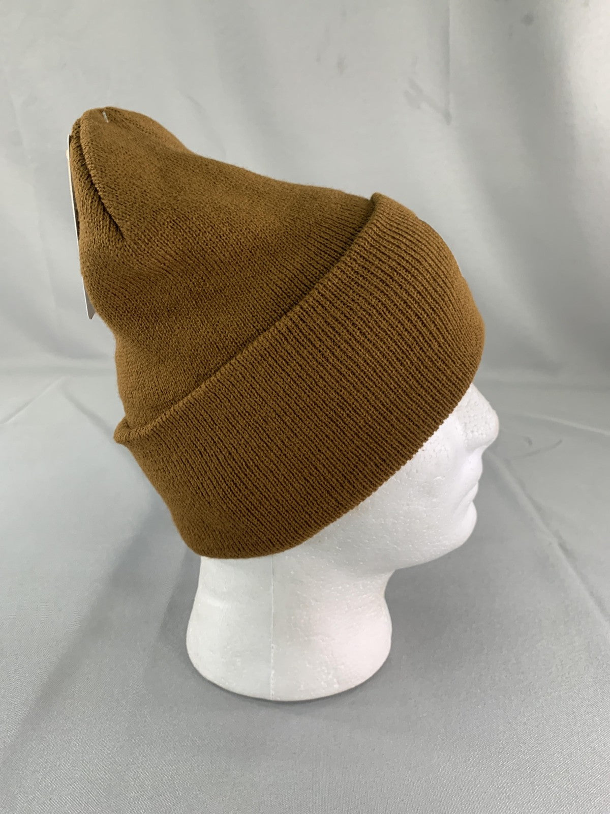 Carhartt Hat Beanie Fitted Mens One Size Brown Knit Cuffed Workwear Winter