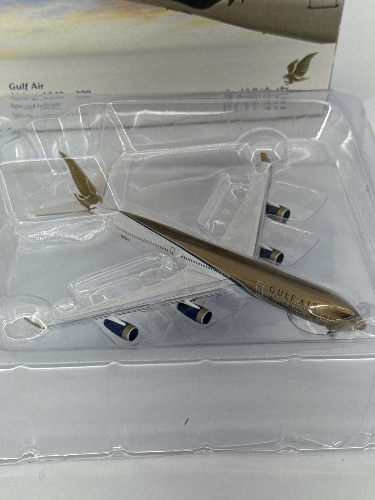 Herpa Gulf Air Airbus A340-300 Special Edition Diecast Model 1:500 HE507455