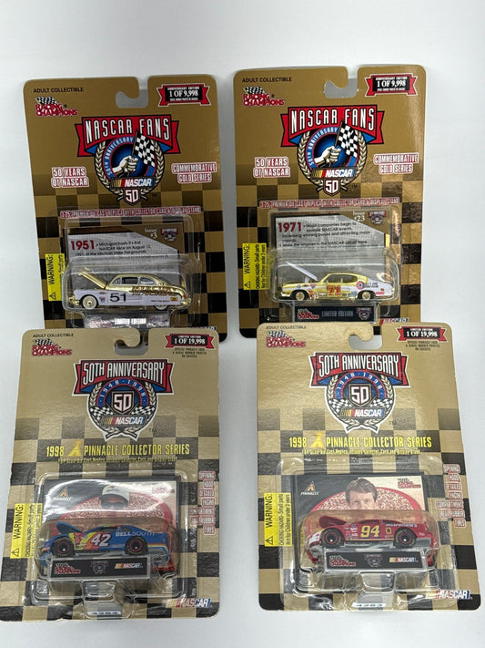Racing Champions NASCAR 50th Gold Series Lot 4 Pinnacle #42 #94 Ltd Ed