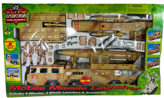 Elite Operations Military Mobile Missile Launcher Playset - 8-Wheeler - 3 Launch