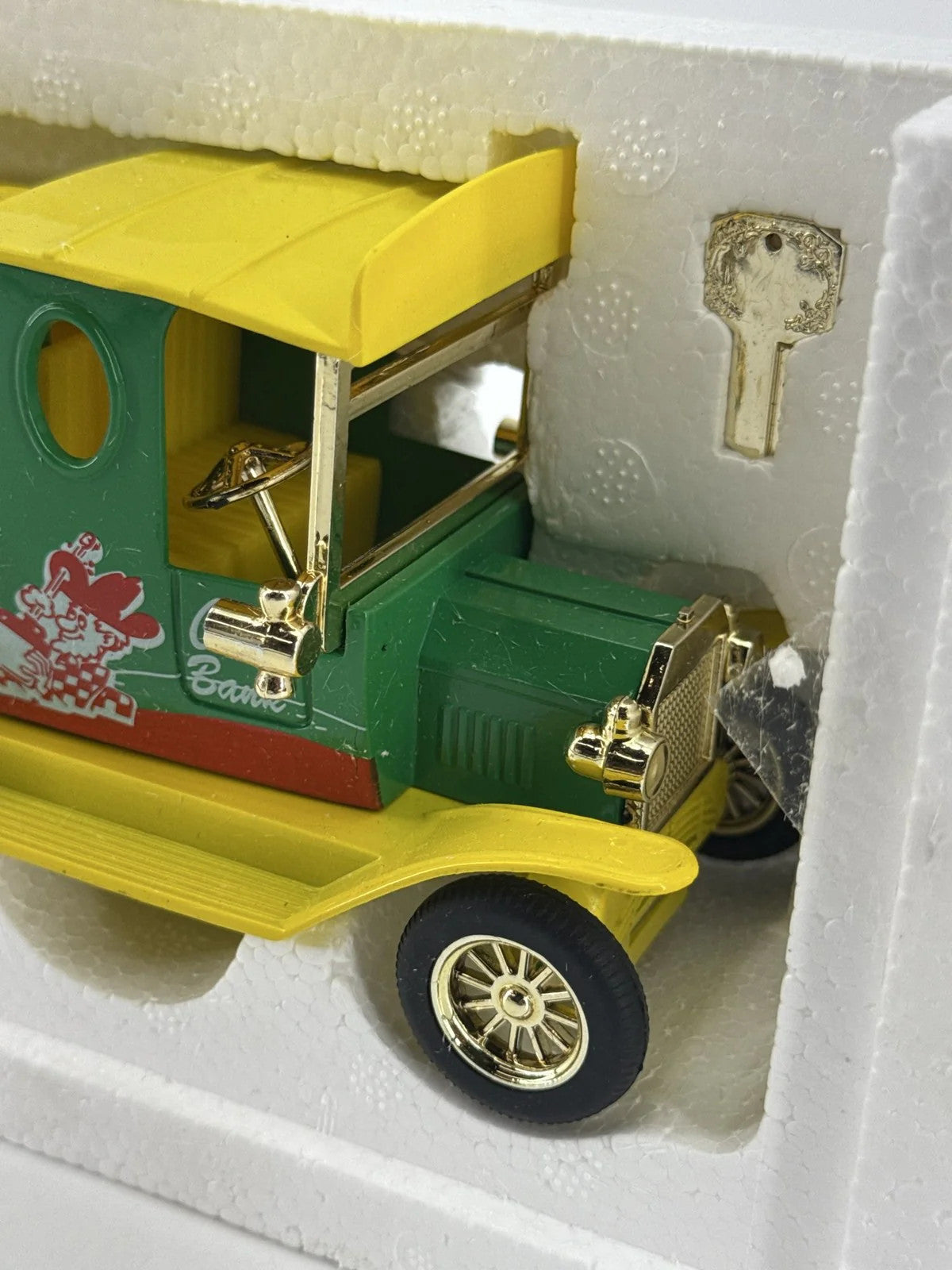 Golden Wheel Mountain Dew Tanker Coin Bank Model w/ Key Gold