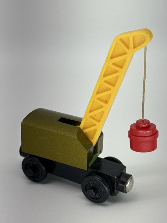 Thomas & Friends Wooden Railway Breakdown Train Crane Car Magnetic Gold