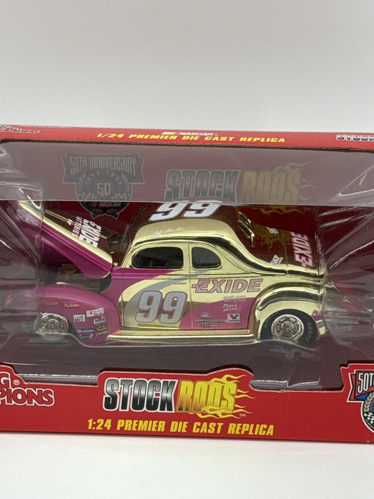 Vintage Racing Champions Stock Rods 1:24 Die Cast 1940 Ford Coupe NASCAR EXIDE 9