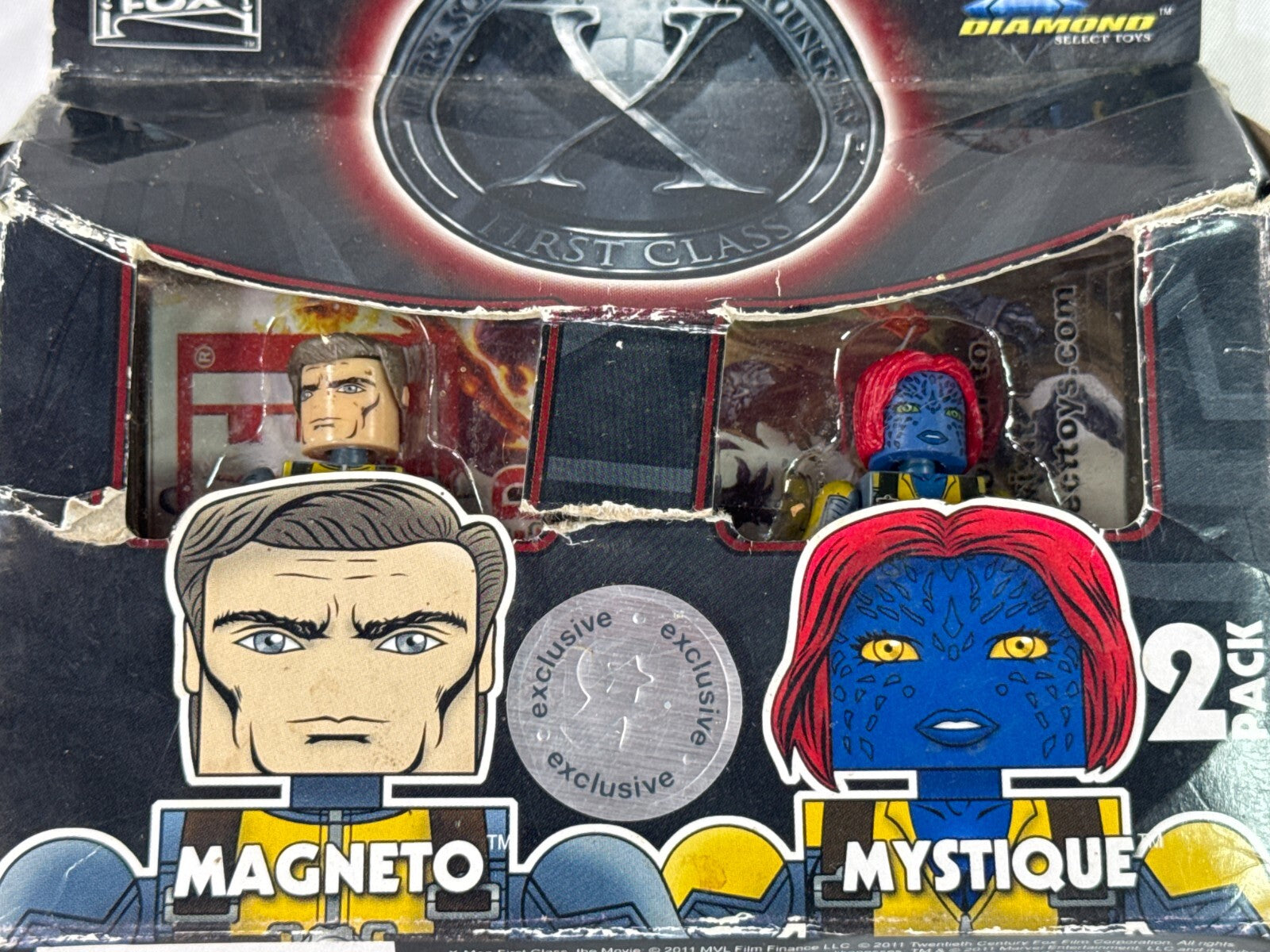 X-Men Minimates 2-Pack Magneto Mystique 2011 Marvel First Class MOC DST 3418