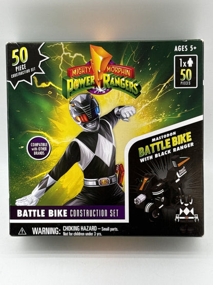 Mighty Morphin Power Rangers Black Ranger Black Battle Bike Construction Set