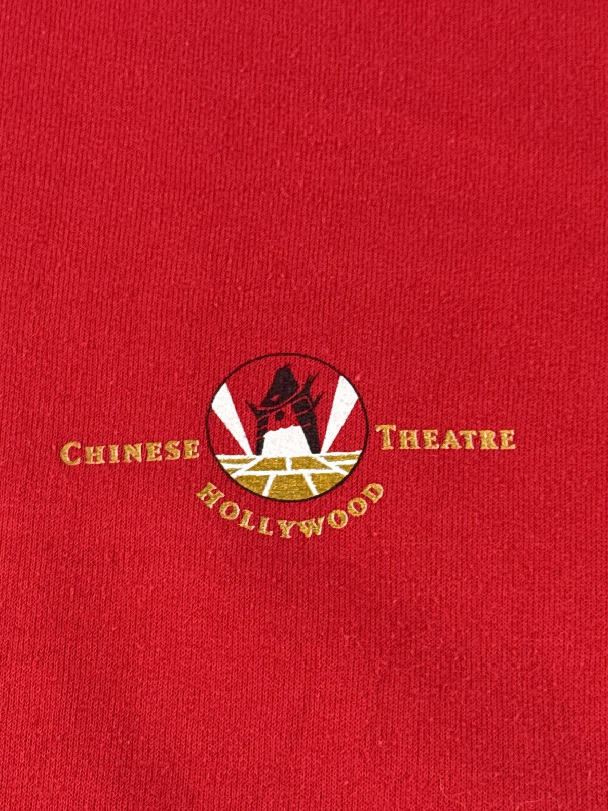 Hanes Chinese Theatre Hollywood Vintage Sweatshirt Adult M Red Crewneck Long