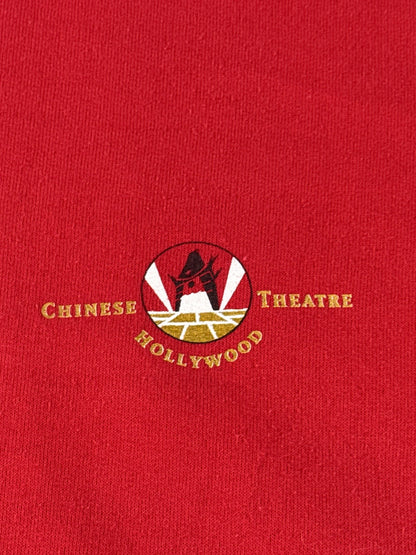 Hanes Chinese Theatre Hollywood Vintage Sweatshirt Adult M Red Crewneck Long