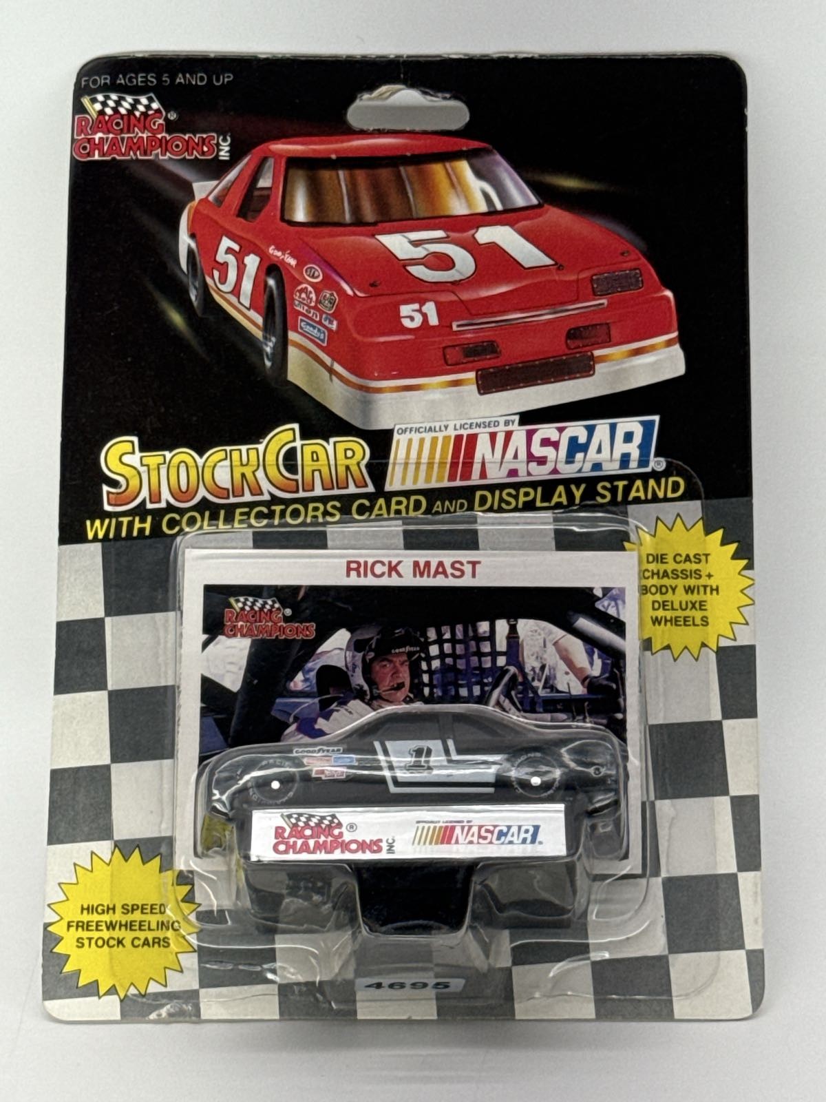 1991 Racing Champions NASCAR Rick Mast #1 Stock Car 1:64 Diecast NIP
