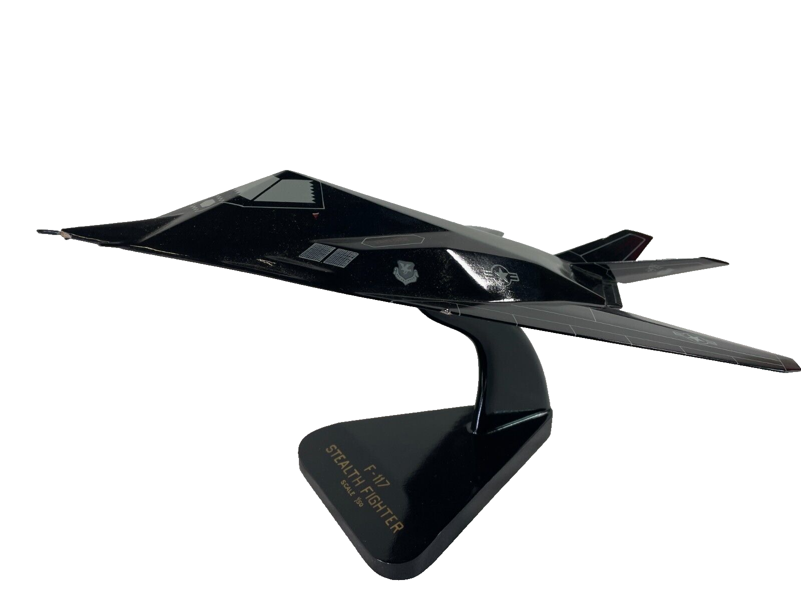 F-117 Stealth Fighter Jet Model 1/50 Scale Black Display Collectible