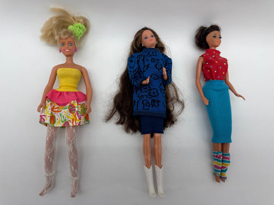 Vintage Barbie Doll Lot 3 Mattel 1966 1987 Hasbro 80s 90s Clothes Accessories