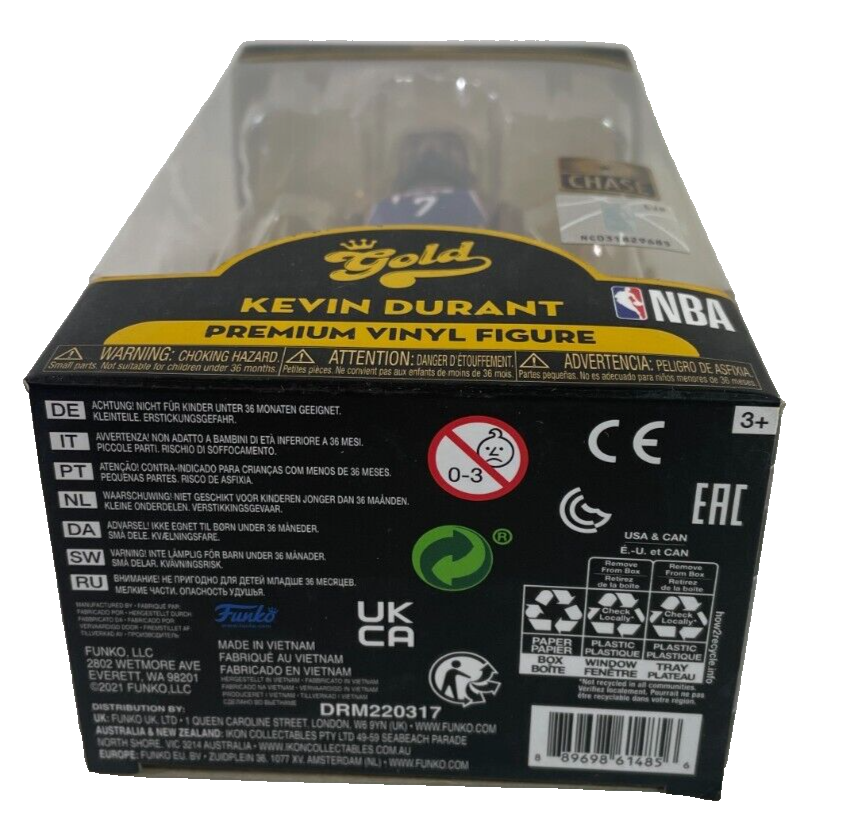 Funko Pop! Gold NBA Nets Kevin Durant 5" Chase