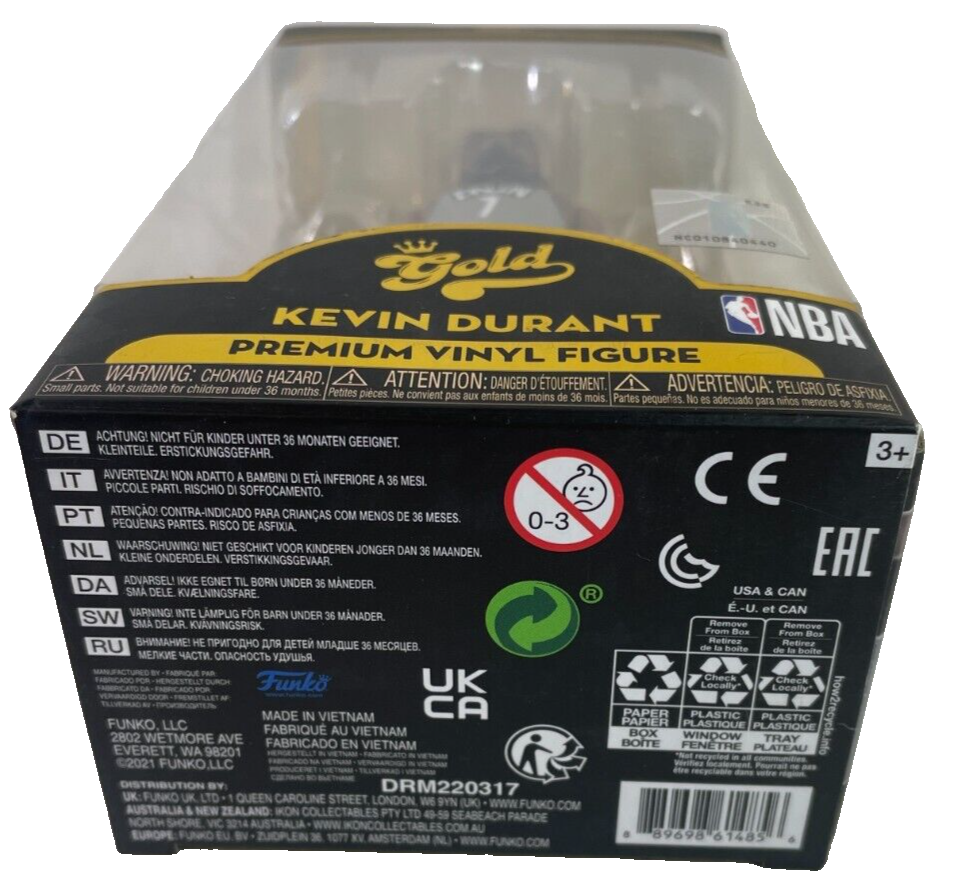 Funko Gold NBA Kevin Durant 5” Vinyl Figure – Brooklyn Nets 1972 🔥