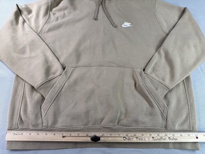 Nike BV2654 247 Pullover Hoodie Mens XXL TTG EEG Tan Cotton Blend Graphic Fleece