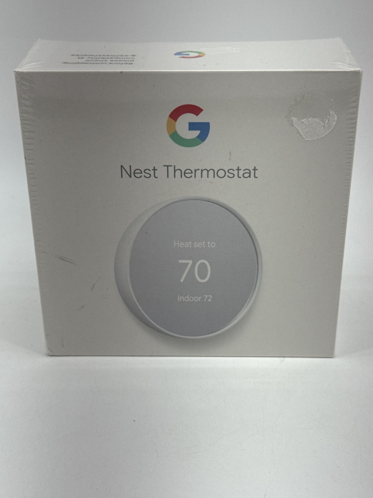 Google Nest Thermostat 4th Gen Snow White Smart Home Wi Fi Compatible Energy Box