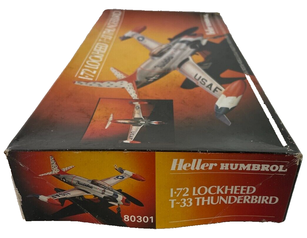 Heller Humbrol Lockheed T-33 Thunderbird 1/72 USAF Jet Trainer Model Kit 80360
