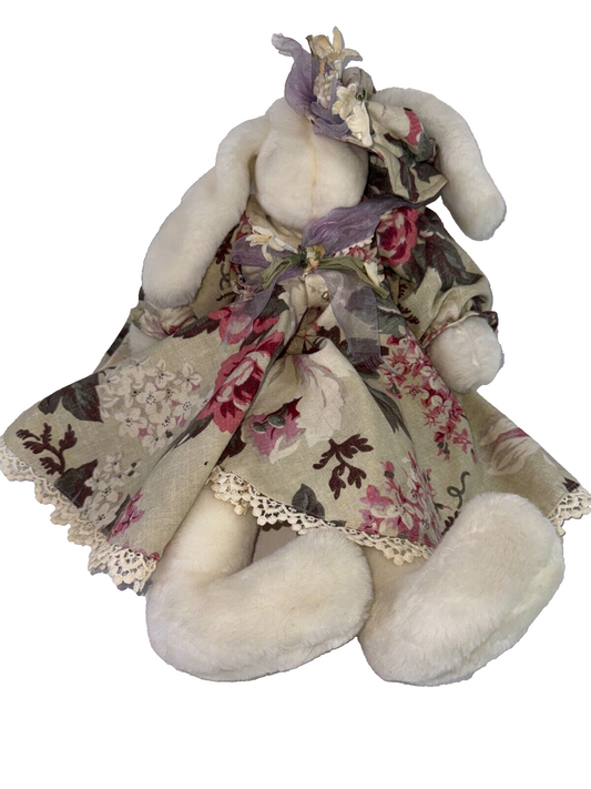 BUNNIES BY THE BAY 1997 Limited Edition #202 Floral Dress Plush Bunny! 🐰