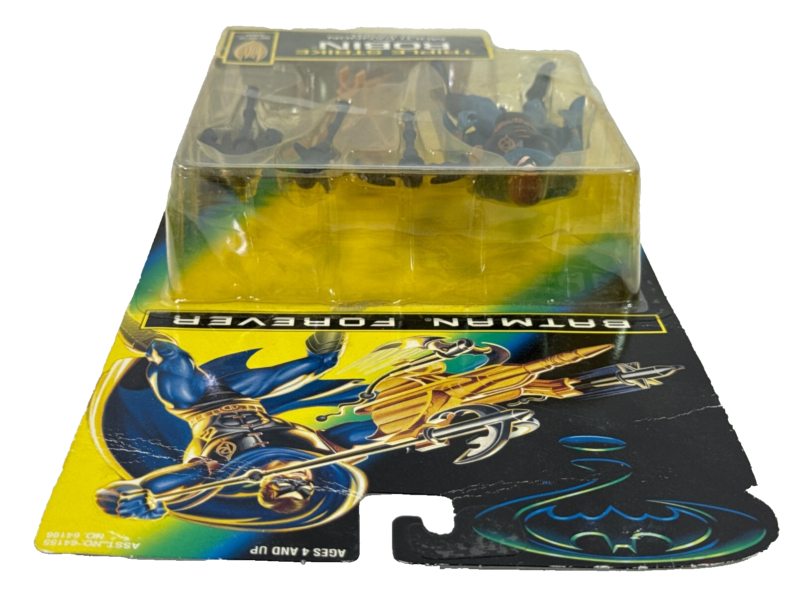 1995 Kenner Batman Forever Triple Strike Robin Multi-Cannon Slinger MOC Yellowed
