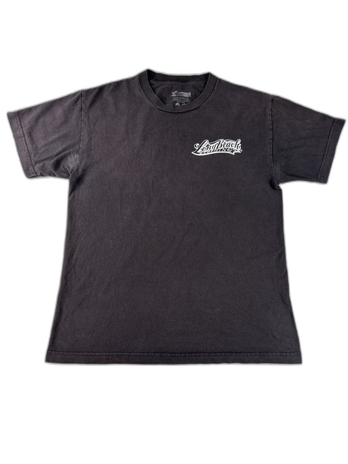 Long Beach Clothing Brewing Logo Graphic Tee M Black Cotton Regular Fit 100