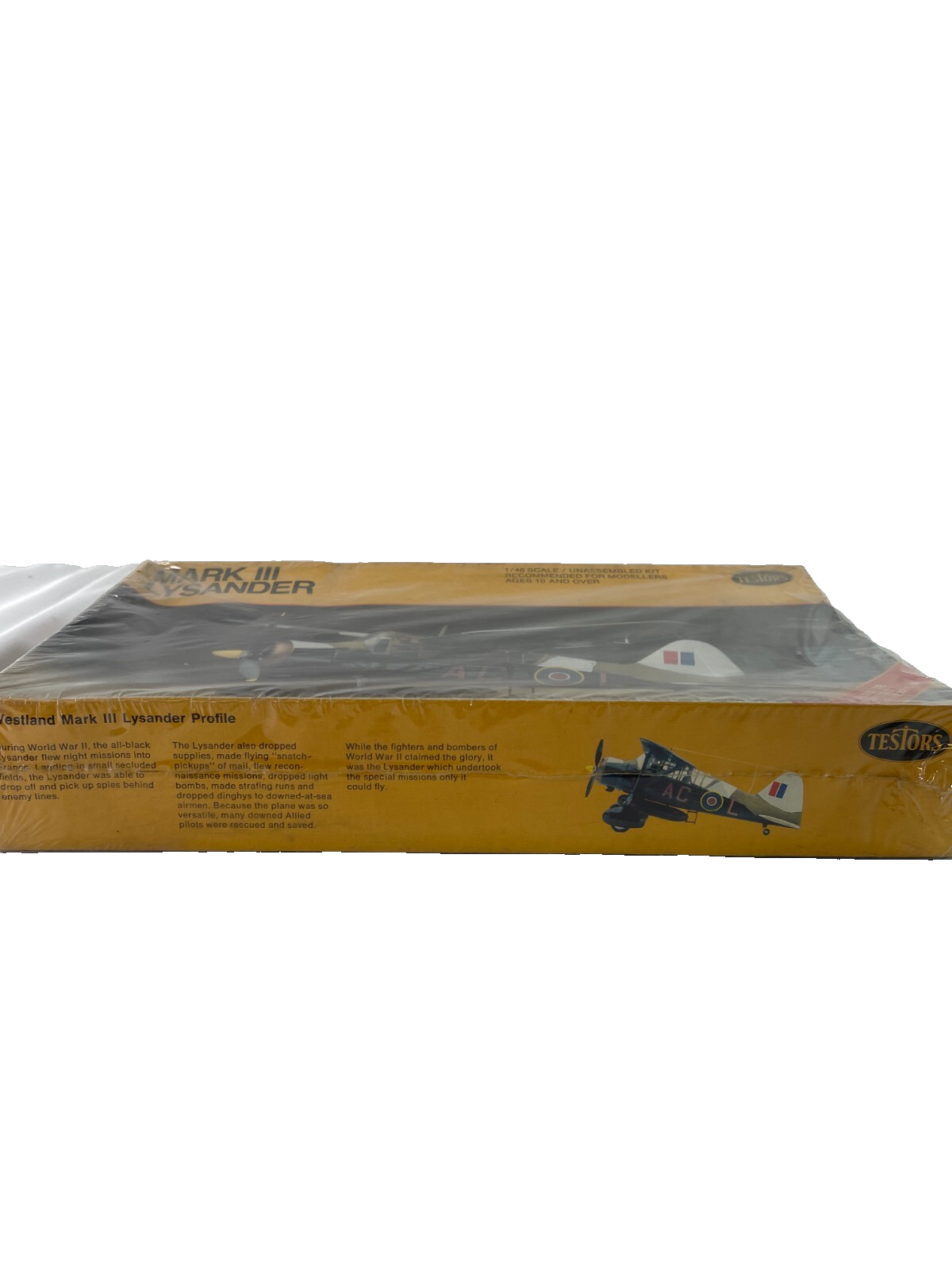 Testors Mark III Lysander 1/48 Scale WWII Aircraft Model Kit Sealed Vintage