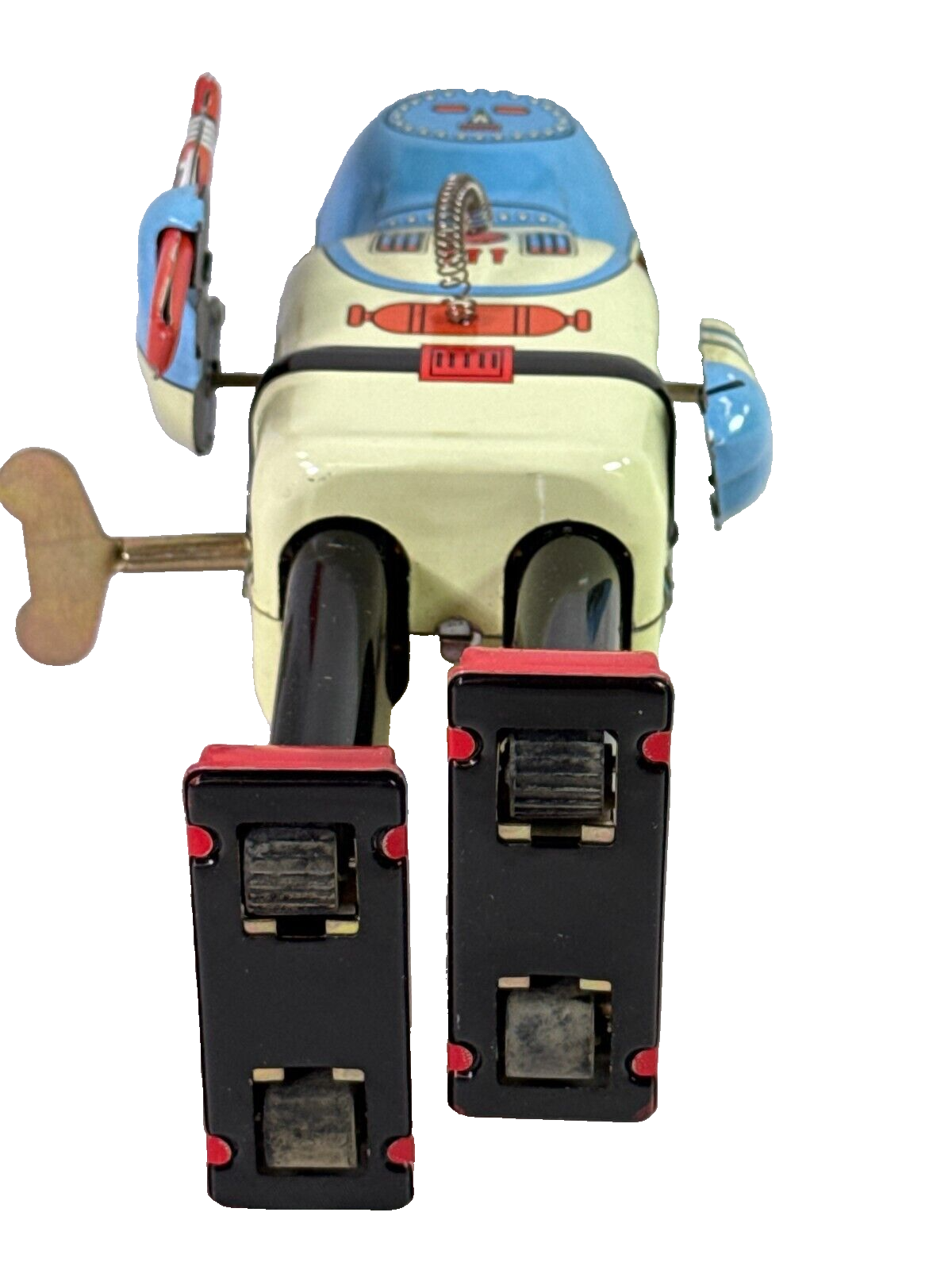 Vintage Schylling Inter Planet Space Captain Tin Wind-Up Toy w/ Box MS402