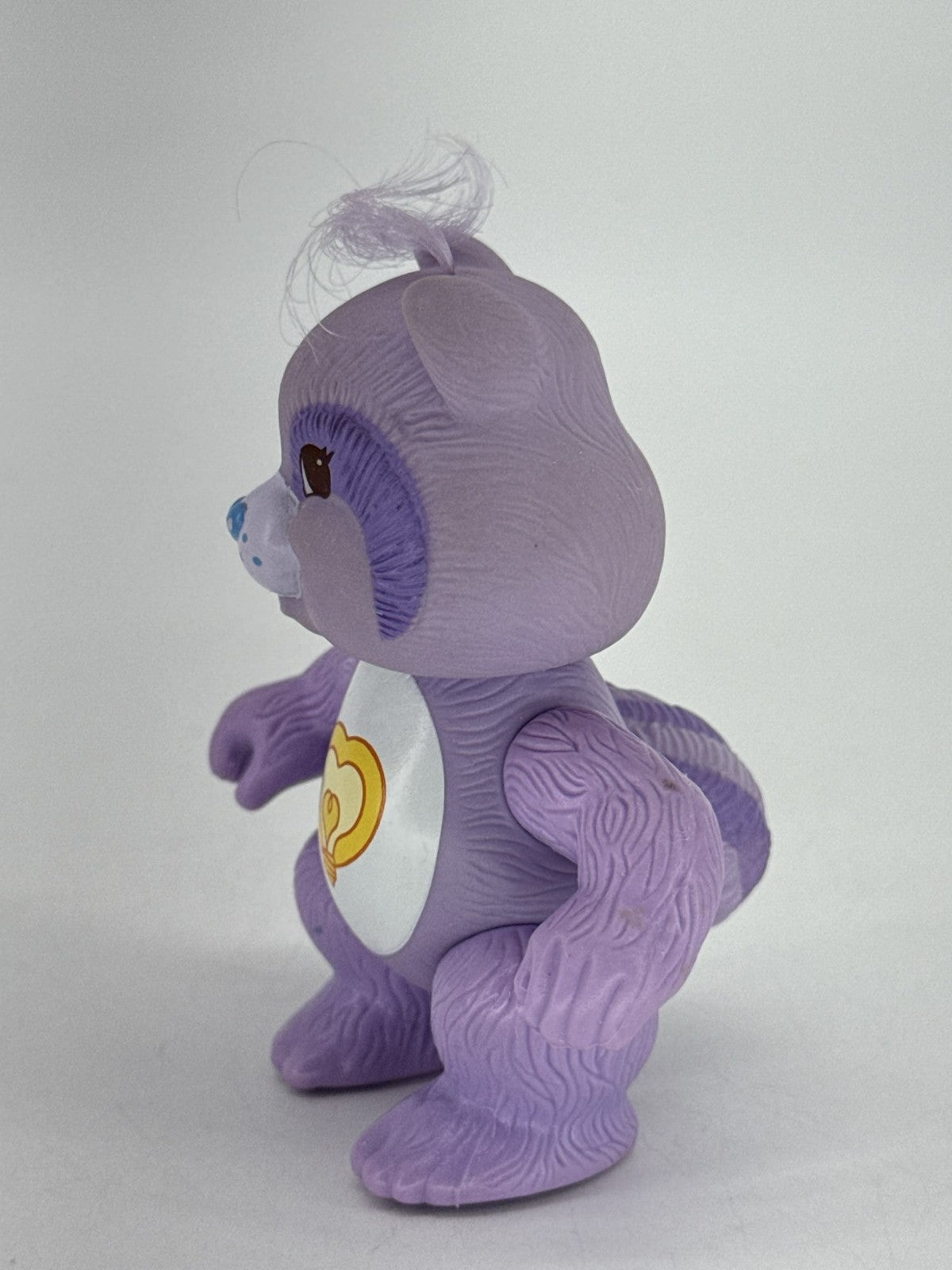 1985 Care Bears Cousins Bright Heart Raccoon Poseable Toy 3.5