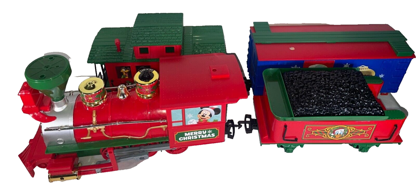 Disney Christmas Train Set Scientific Toys Battery Operated w/ Track & Cars