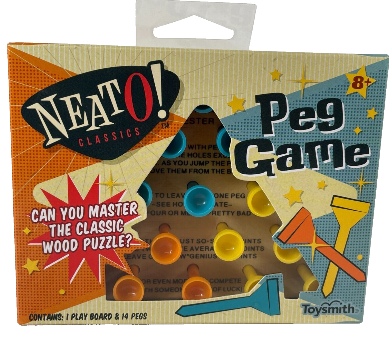 Neato Classics Wooden Peg Game Puzzle Brain Teaser Family Travel Toy Gift