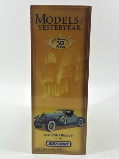 Matchbox Yesteryear Y-14 1931 Stutz Bearcat Blue Diecast