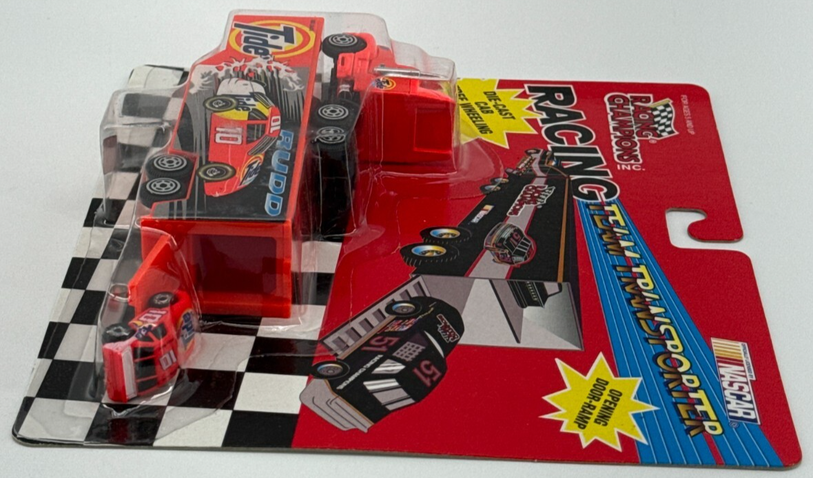 1996 NASCAR #10 Ricky Rudd Tide Racing Team 1/87 Diecast  Transporter & Car 