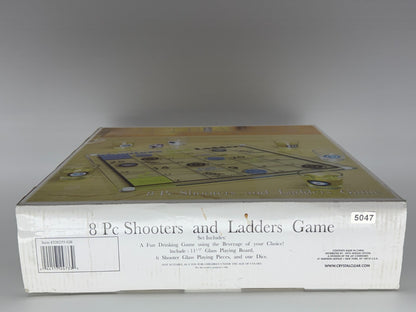 Shooters and Ladders Drinking Game 8 Pc Fifth Avenue Crystal Glass Board Set Box