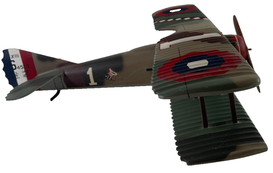 Wooden WWI SPAD XIII Model Airplane Biplane Handcrafted Military Plane 2097
