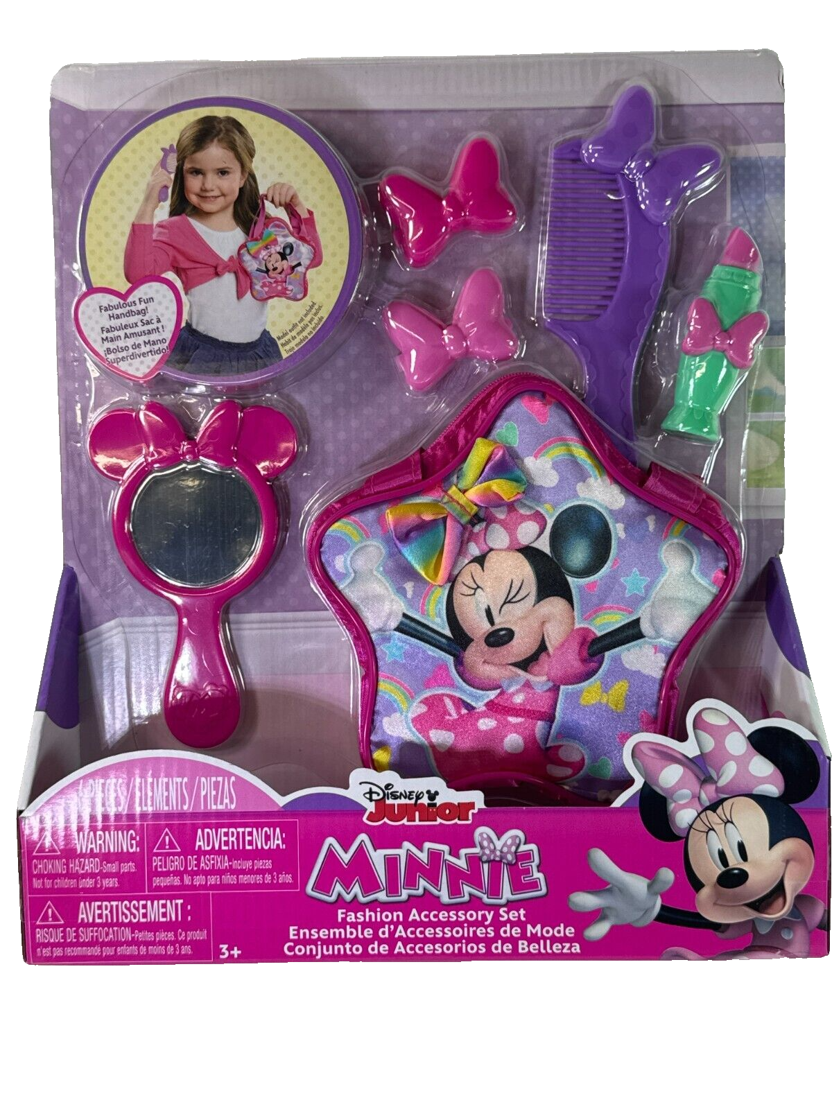 SEALED Disney Junior Minnie Mouse 6pc Fashion Accessory Set Pretend Play Dress