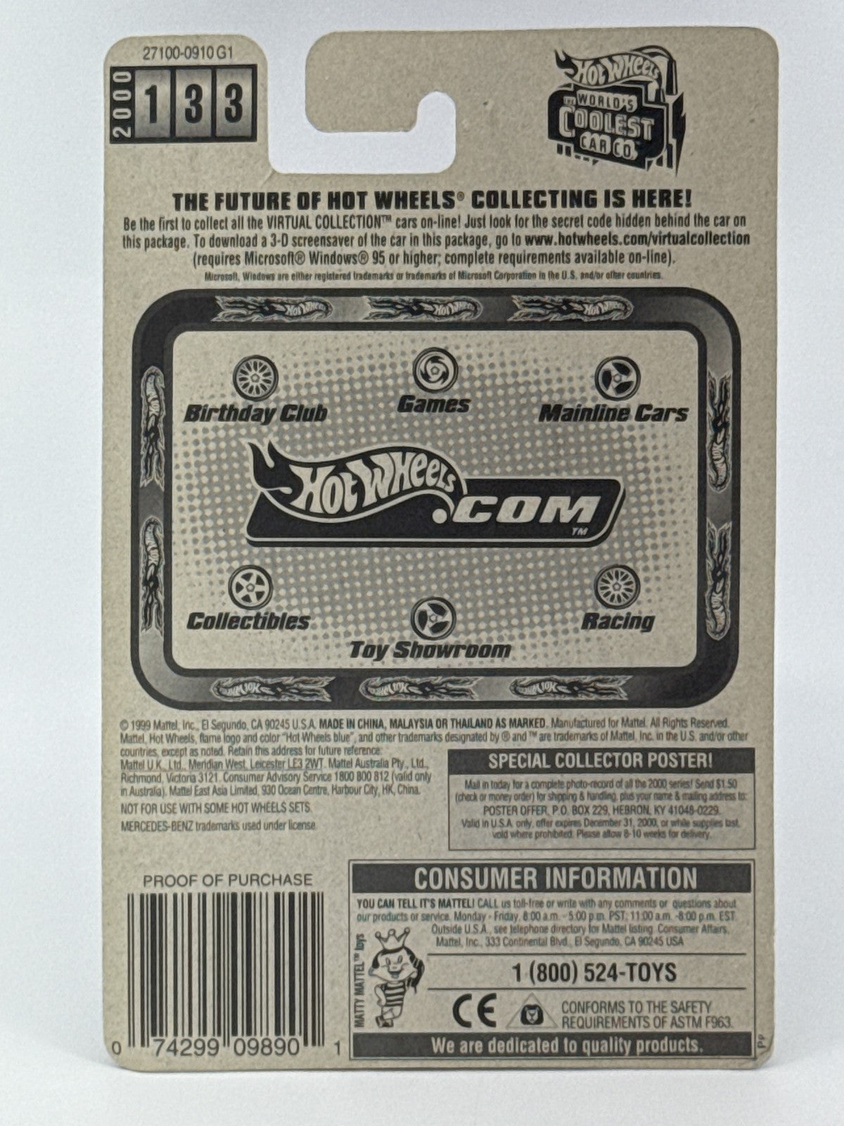 Vintage Hot Wheels Mercedes-Benz Unimog Virtual Collection 2000 Mattel New Seale
