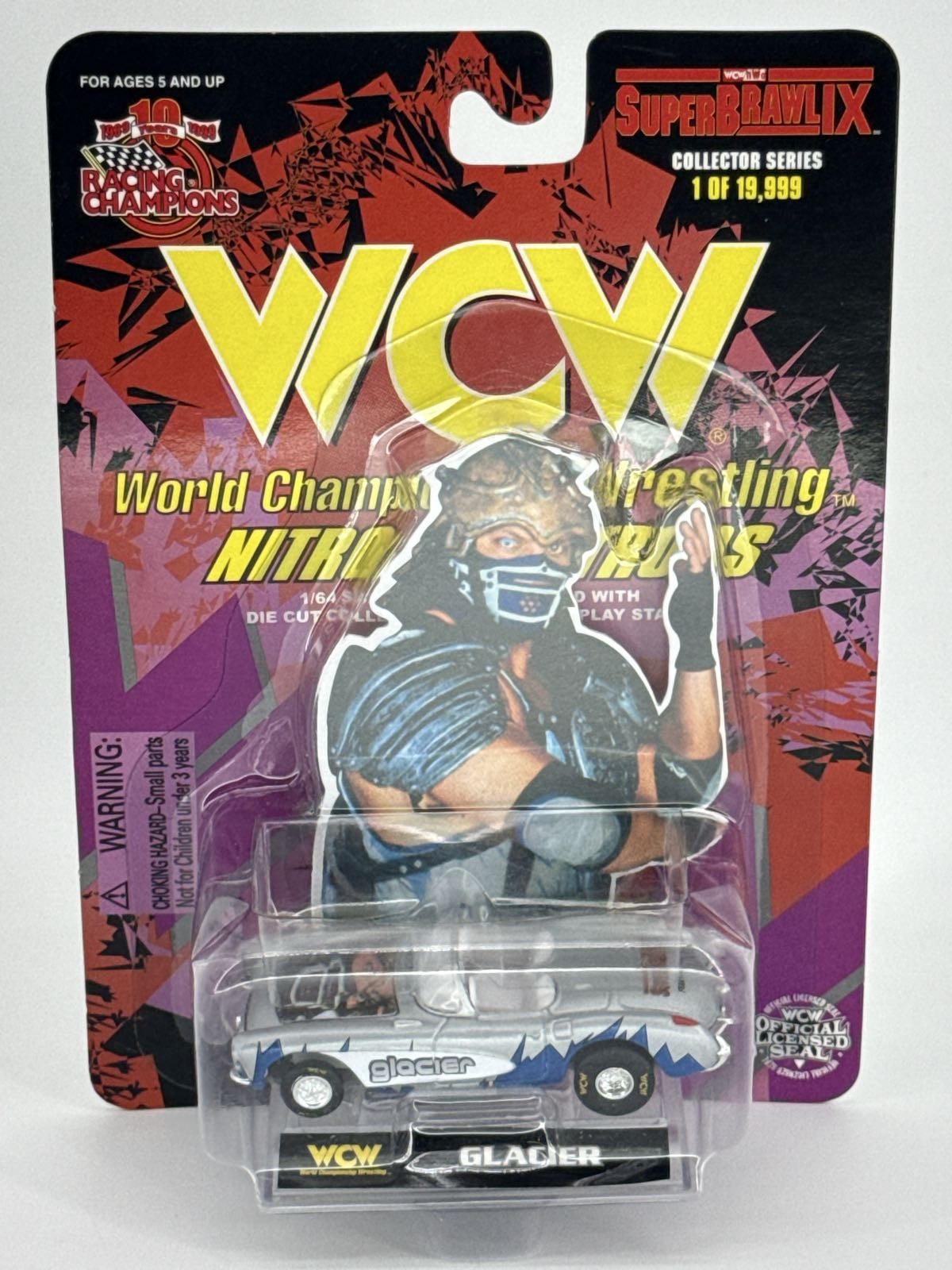 WCW Racing Champions Nitro Streetrods Glacier Diecast Car 1/64 SuperBrawlix