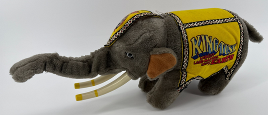 1987 Ringling Bros King Tusk Elephant Plush Circus Toy w/ Hard Tusks Korea