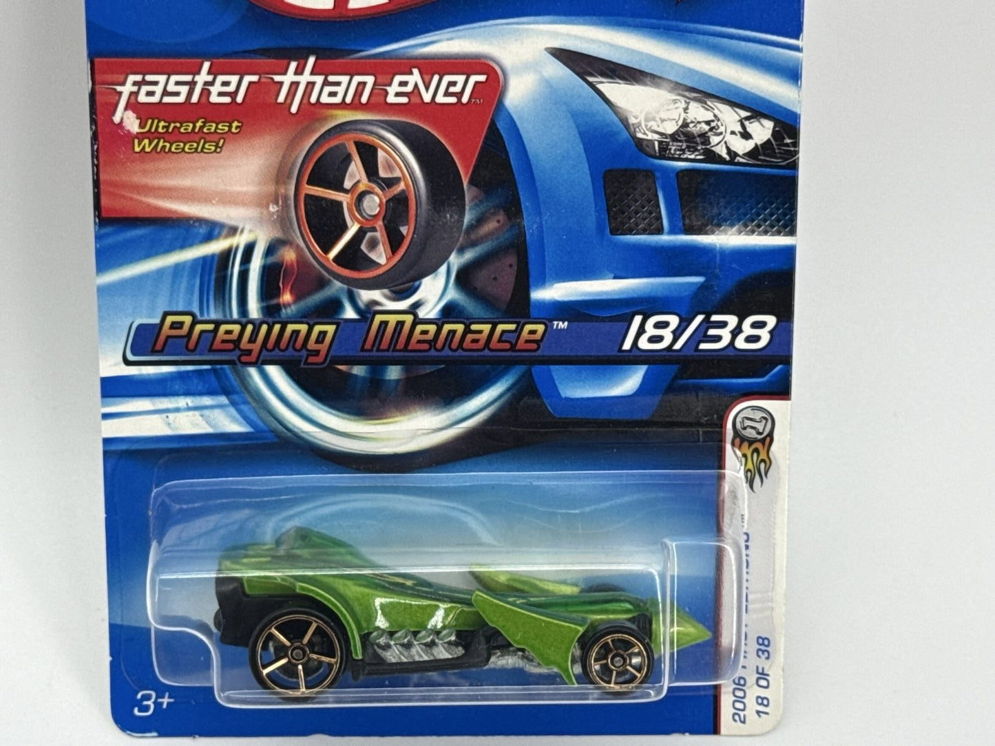 2006 Hot Wheels 18/38 PREYING MENACE Green FTE J3259