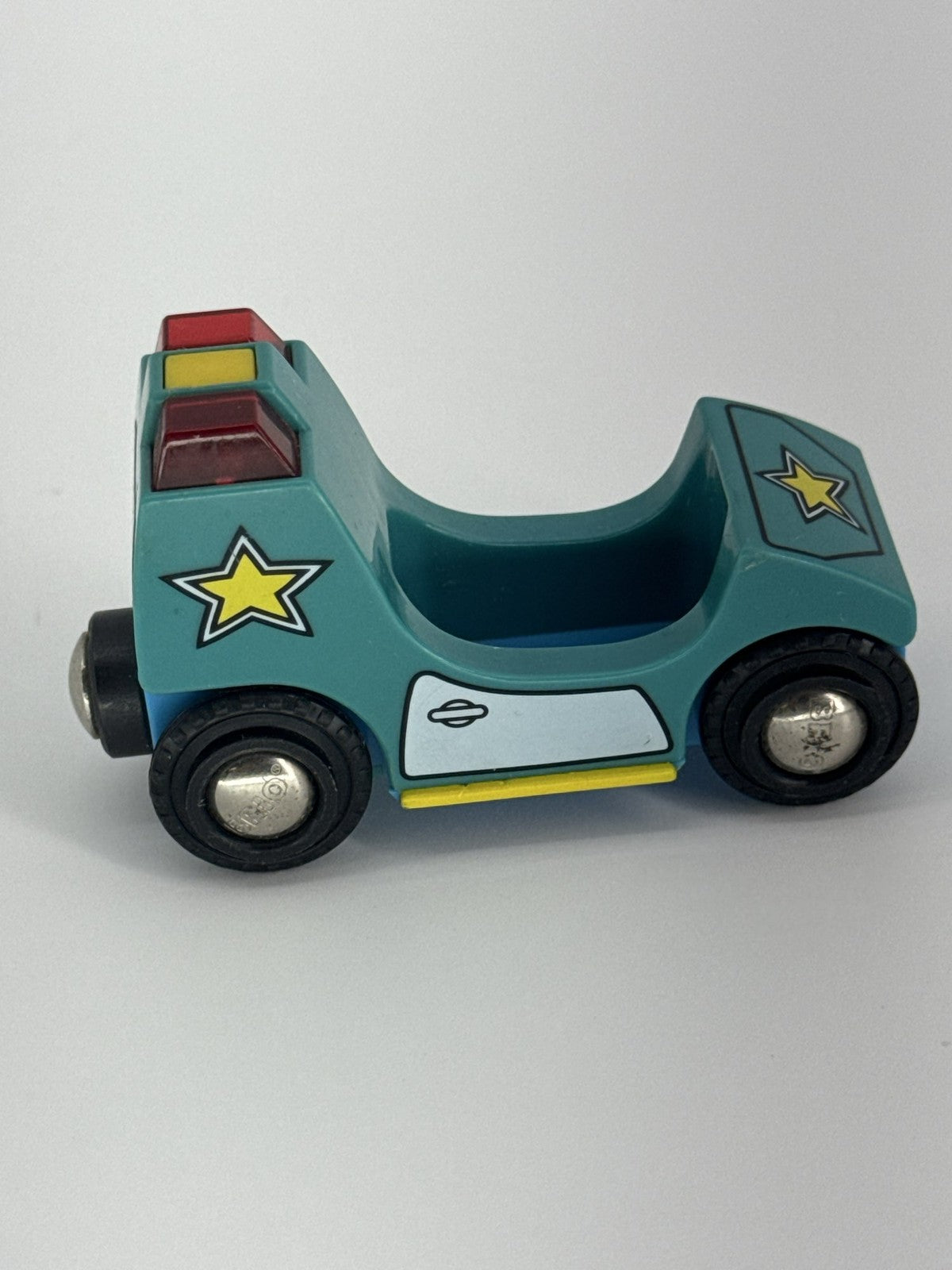 BRIO Wooden Police Car Light & Sound Wood Toy Thomas Compatible